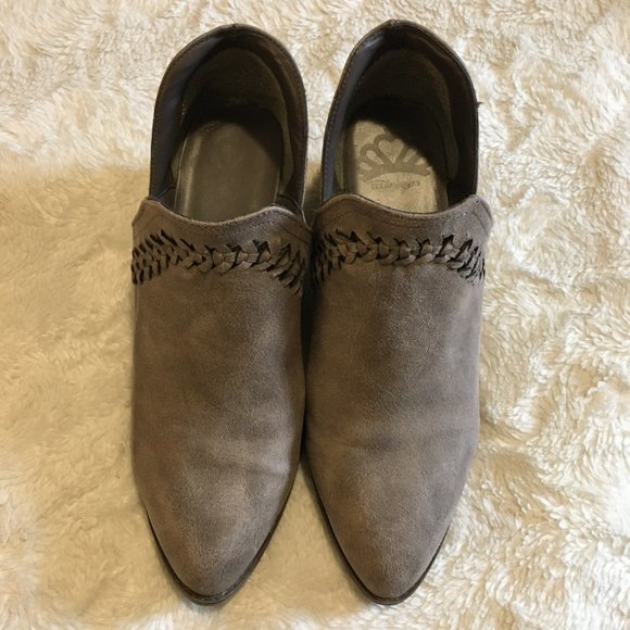 Fergalicious Dusty Desert Braided Suede Ankle Booties - Picture 3 of 16